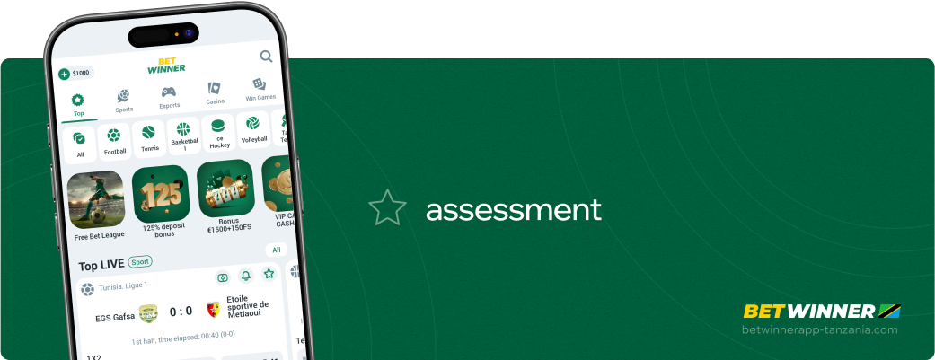 Assessment Betwinner APP Tanzania