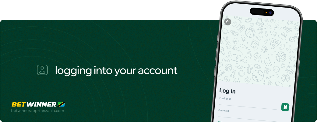 Logging into your account Betwinner APP Tanzania