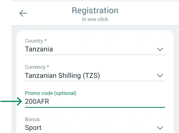 Using promo code for a bonus Betwinner APP Tanzania